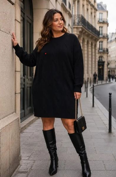 Immagine di PLUS SIZE CASHMERE SWEATER DRESS